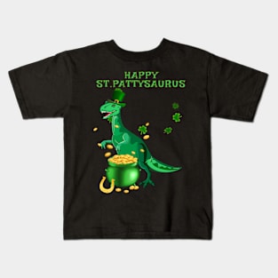 happy st. patty saurus Kids T-Shirt